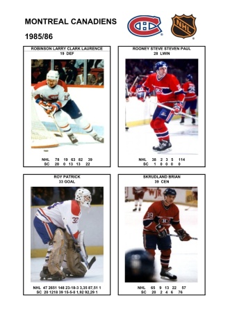 NHL mtl 1985-86 foto hracu7