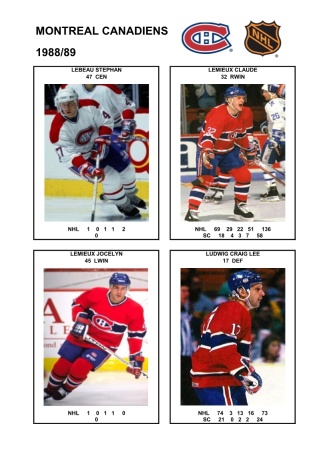 NHL mtl 1988-89 foto hracu5