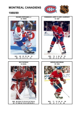 NHL mtl 1988-89 foto hracu7