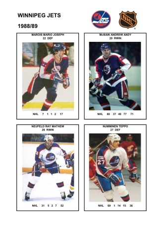 NHL wpg 1988-89 foto hracu9