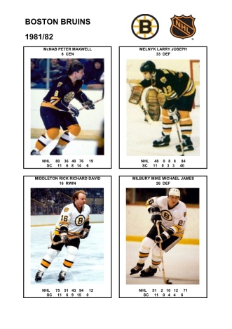 NHL bos 1981-82 foto hracu5