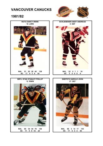 NHL van 1981-82 foto hracu8