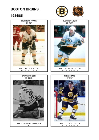 NHL bos 1984-85 foto hracu8