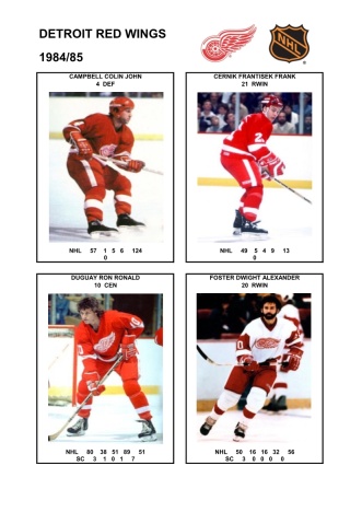 NHL det 1984-85 foto hracu2