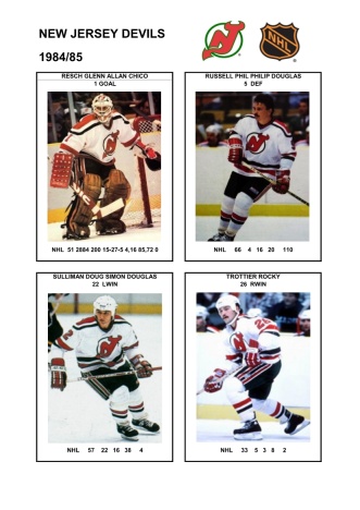 NHL njd 1984-85 foto hracu7