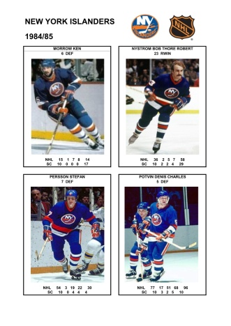 NHL nyi 1984-85 foto hracu7