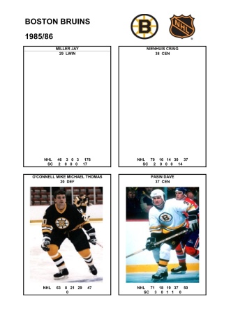 NHL bos 1985-86 foto hracu7