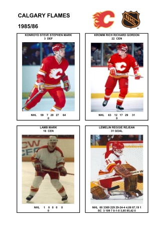 NHL cgy 1985-86 foto hracu5